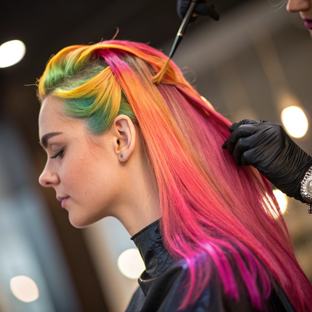 Luxury hair coloring service